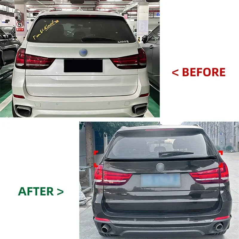 Car Craft Compatible With Bmw X5 F15 2014-2019 Rear Roof Boot Wing Lip Mid Spoiler Bw-0133 Glossy Black Zst-649 Gb