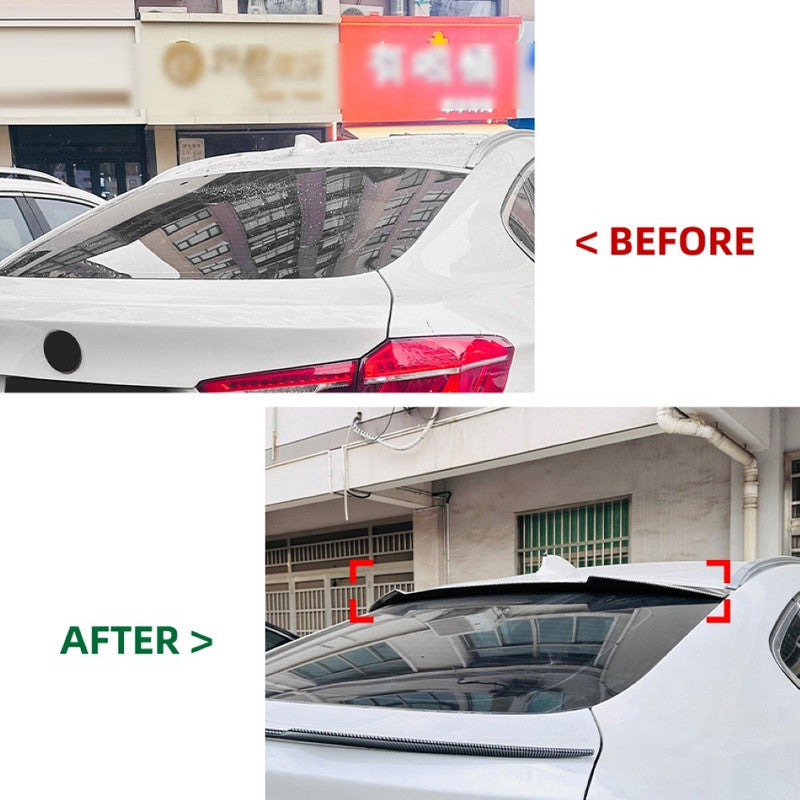 Car Craft Compatible With Bmw X6 F16 2014-2019 Rear Roof Boot Wing Lip Mid Spoiler Carbon Fiber Look Zst-596 Cf