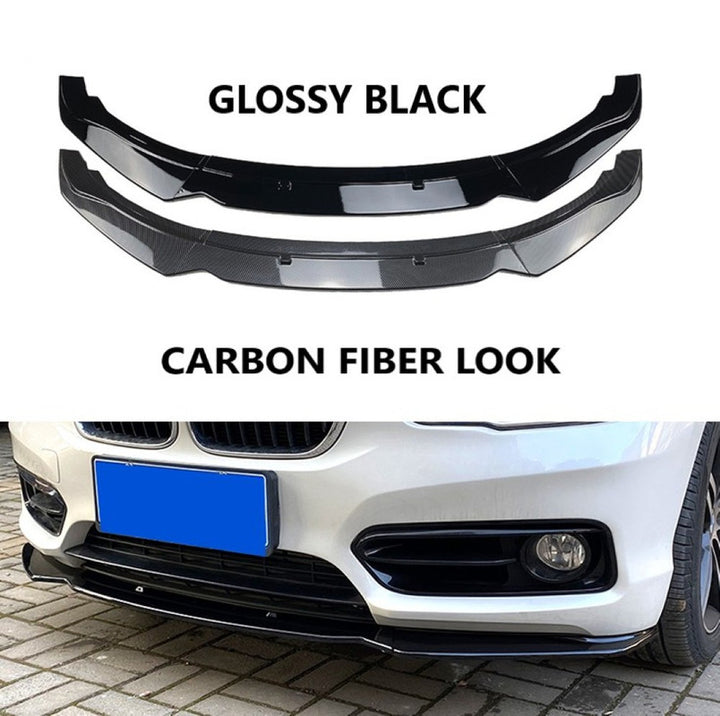 Car Craft Compatible With Bmw 1 Series F20 2015-2019 Front Bumper Lip Splitter Skirts Glossy Black Zst-323 Gb