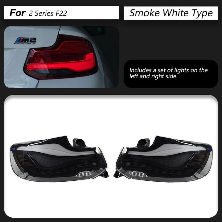 Car Craft Compatible With Bmw 2 Series F22 M2 2014-2021 Car Front Upgraded Tail Light Lamp Xenon Taillight Retrofit Upgrade Modified Led Drl Hid Led Style Gtr Smoke Clear - CAR CRAFT INDIA