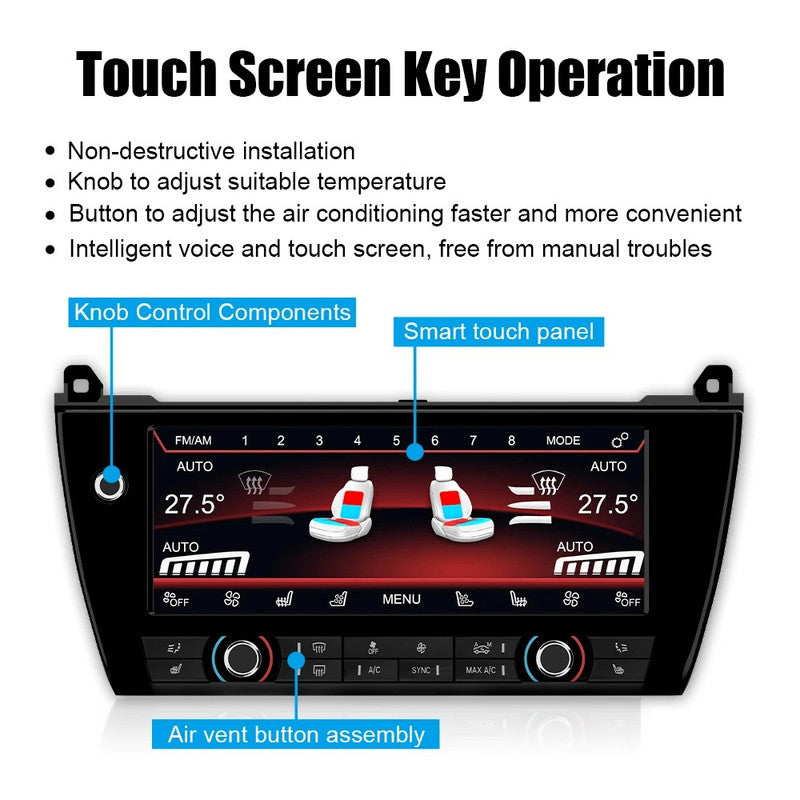 Car Craft Compatible With Bmw 3 Series F30 F34 2012-2018 4 Series F32 2012-2018 Lcd Display Air Conditioning Board Ac Panel Digital Touch Screen Climate Knobs Control