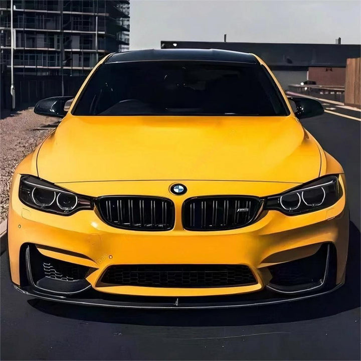 Car Craft Compatible With Bmw 3 Series F30 F90 2012-2018 M Sport M3 M4 Front Bumper Lip Splitter Skirts Glossy Black