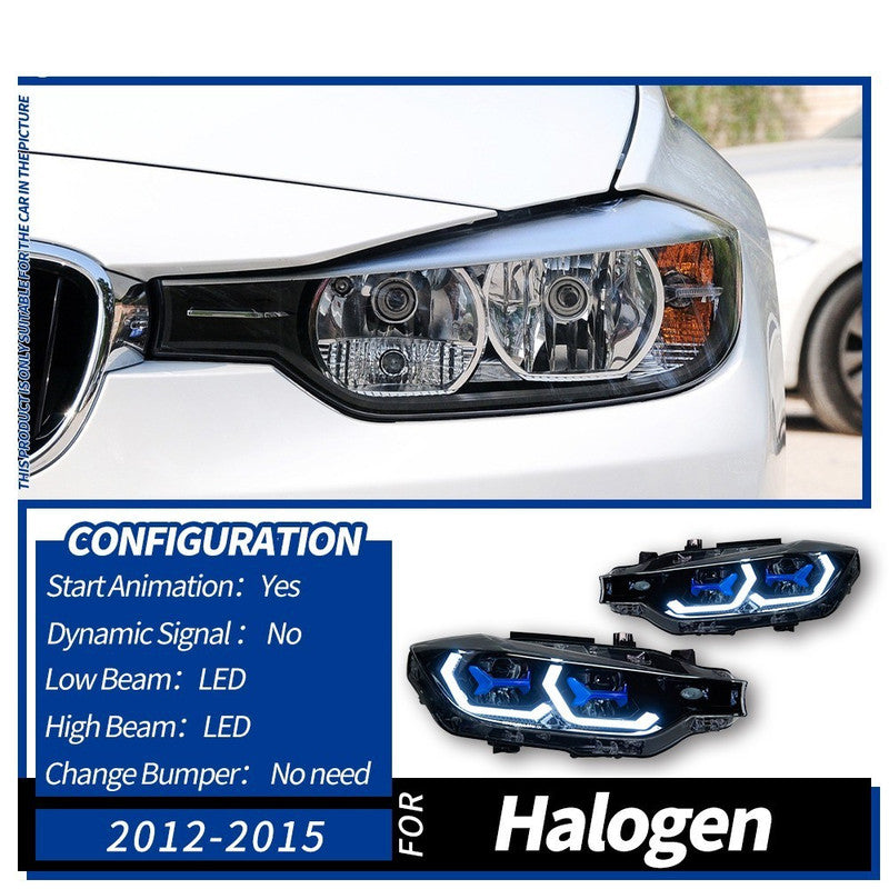 Car Craft Compatible With Bmw 3 Series F30 2012-2015 Car Front Upgraded Head Light Lamp Xenon Headlight Retrofit Upgrade Matrix Modified Led Drl Hid For Helogen Car