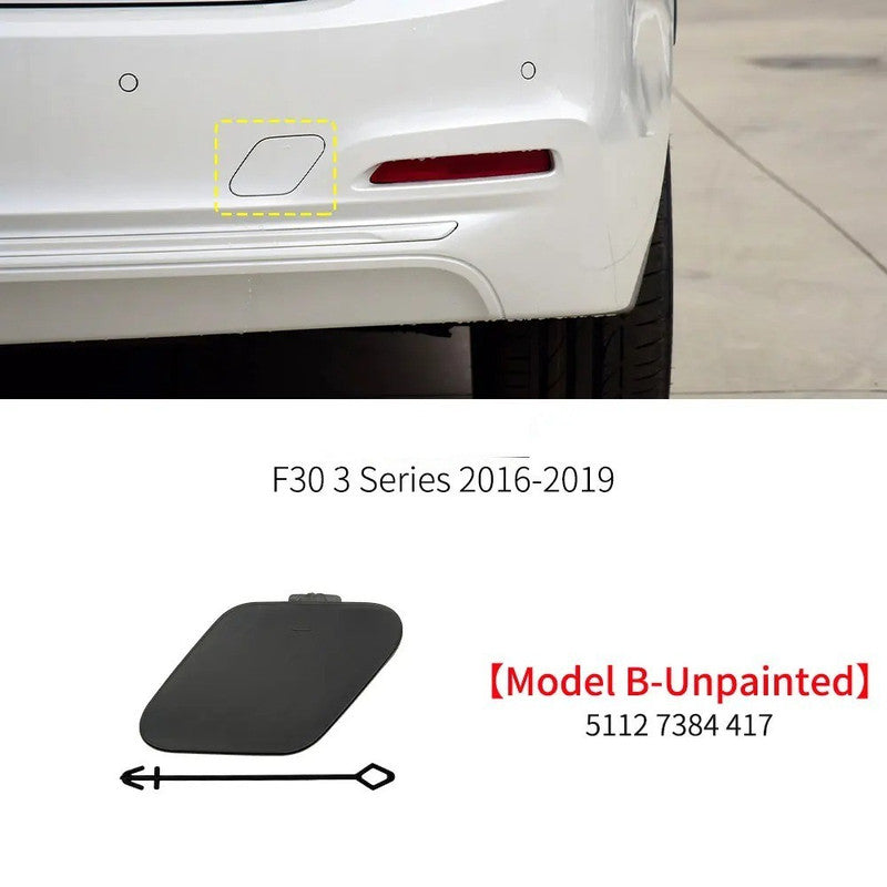 Car Craft Compatible With Bmw 3 Series F30 Lci 2016-2019 Rear Bumper Tow Hook Towing Tochan Trailer Cover 51127384417 Unpainted - CAR CRAFT INDIA