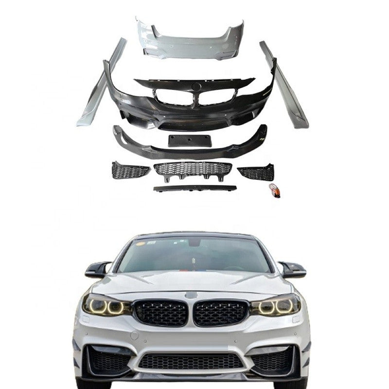 Car Craft Compatible With Bmw 3 Series Gt F34 2012-2019 Upgrade Convert To M3 M4 M Sports Bodykit Bumper Side Skirts