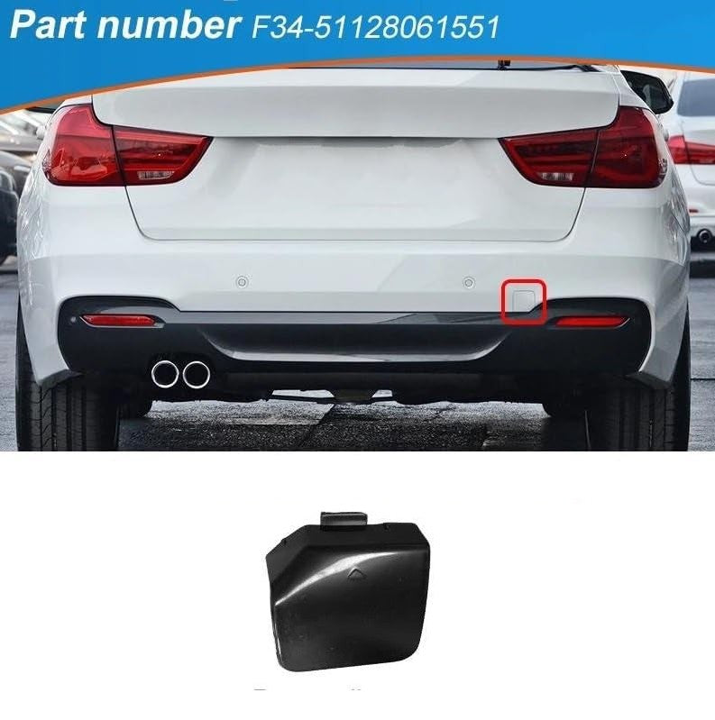 Car Craft Compatible With Bmw 3 Series Gt F34 M Sports Rear Bumper Tow Hook Towing Cap Cover 51128061551