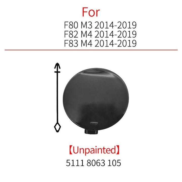 Car Craft Compatible With Bmw 3 Series F30 M3 M4 F80 F82 F83 2012-2019 M Sport Front Bumper Tow Hook Towing Tochan Trailer Cover 51118063105 Unpainted - CAR CRAFT INDIA