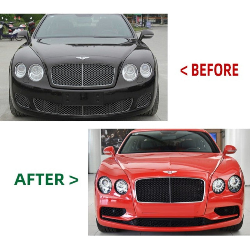 Car Craft Compatible With Bentley Flying Spur 2005-2016 Upgrade Facelift Convert To 2017 Style Kit Bumper Grill Headlight Taillight Trunnk Fender Bodykit Glass Fiber