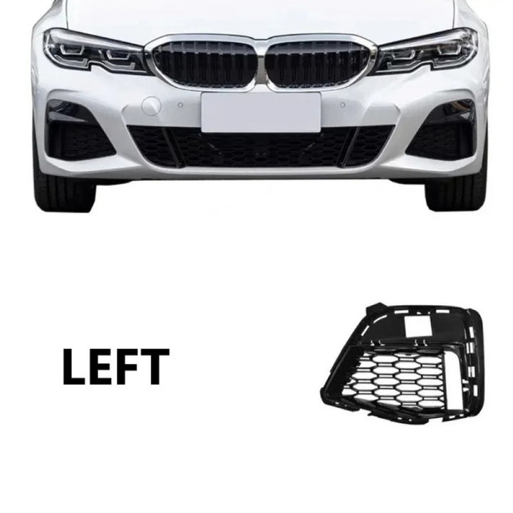 Car Craft Compatible With Bmw 3 Series G20 2019-2022 Front Bumper Lower Fog Lamp Light Grill Cover Left 51118075647 Gc