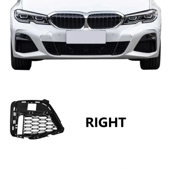 Car Craft Compatible With Bmw 3 Series G20 2019-2022 Front Bumper Lower Fog Lamp Light Grill Cover Right 51118075648 Gc