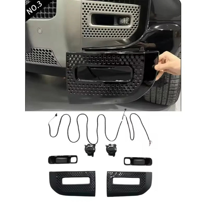 Car Craft Compatible With Range Land Rover Defender 90/110 L663 Lr129997 2020+ Front Bumper Fog Lamp Light Kit - CAR CRAFT INDIA