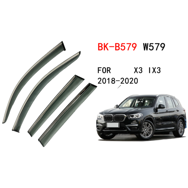 Car Craft Compatible With Bmw X3 G01 2018-2020 Rain Shine Side Window Wind Deflectors Rain Sun Guard Door Visor Doorvisor Deflector Visor Shades Ventvisor Strip CC-7666 - CAR CRAFT INDIA