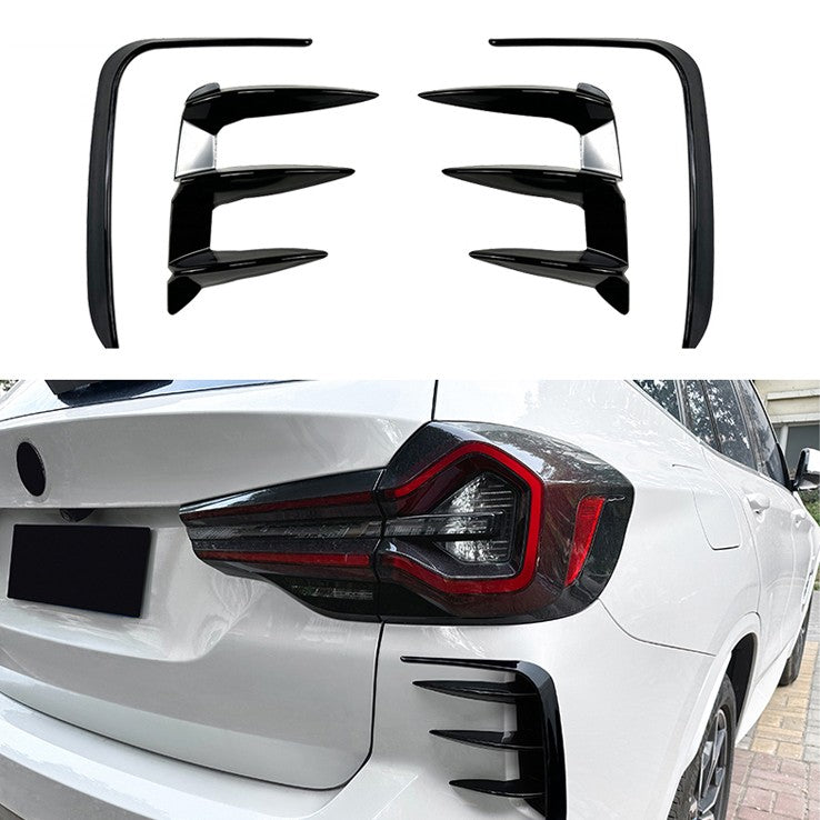 Car Craft Compatible With Bmw X3 G01 Lci 2022+ M Sports Rear Bumper Lip Splitter Skirts Canard Flag Carbon Fiber Look Zst-370 Zst-468 Cf