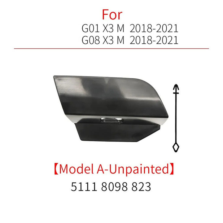 Car Craft Compatible With Bmw X3 G01 G08 2018-2020 M Sport X3m Front Bumper Tow Hook Towing Tochan Trailer Cover 51118098823 Unpainted A - CAR CRAFT INDIA