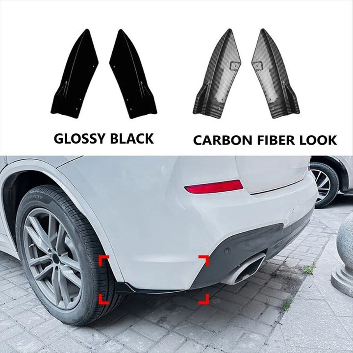 Car Craft Compatible With Bmw X3 G01 M Sport 2018-2021 Car Rear Bumper Lip Diffuser Splitter Skirts Winglet Apron Spoile Zst-624 Glossy Black