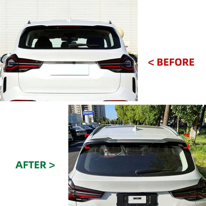 Car Craft Compatible With Bmw X3 G01 2018-2024 Rear Roof Trunk Wing Lip Spoiler M4 Style Carbon Fiber Look Zst-758 Cf