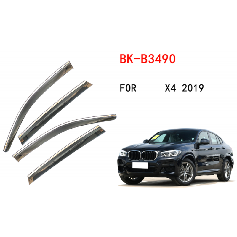 Car Craft Compatible With Bmw X4 G02 2019+ Rain Shine Side Window Wind Deflectors Rain Sun Guard Door Visor Doorvisor Deflector Visor Shades Ventvisor Strip CC-7665 - CAR CRAFT INDIA