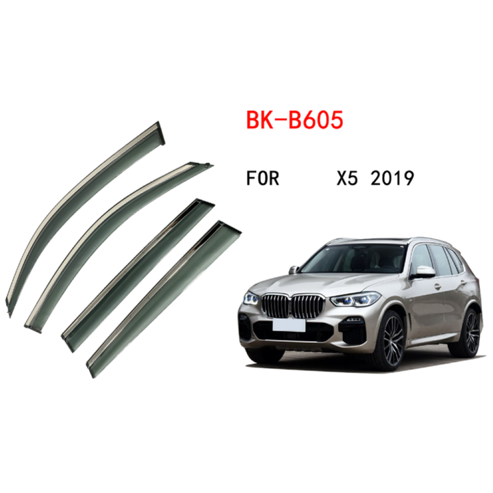 Car Craft Compatible With Bmw X5 G05 2019+ Rain Shine Side Window Wind Deflectors Rain Sun Guard Door Visor Doorvisor Deflector Visor Shades Ventvisor Strip CC-7663 - CAR CRAFT INDIA
