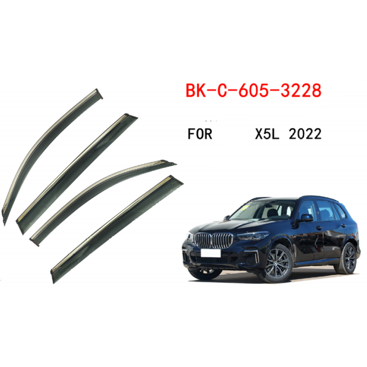 Car Craft Compatible With Bmw X5li G05 2019+ Rain Shine Side Window Wind Deflectors Rain Sun Guard Door Visor Doorvisor Deflector Visor Shades Ventvisor Strip CC-7664 Long Version Car LWB - CAR CRAFT INDIA