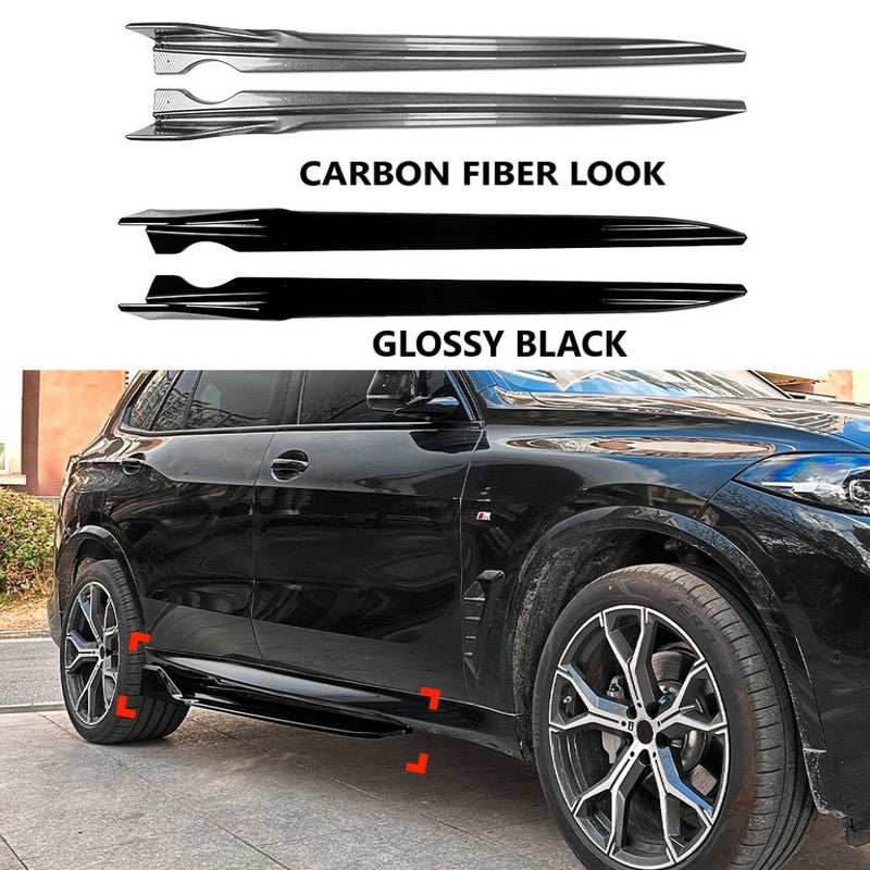 Car Craft Compatible With Bmw X5 G05 2018-2022 Aero Knight M Performance M Sports Side Skirts Splitter Running Board Zst-1046 Glossy Black
