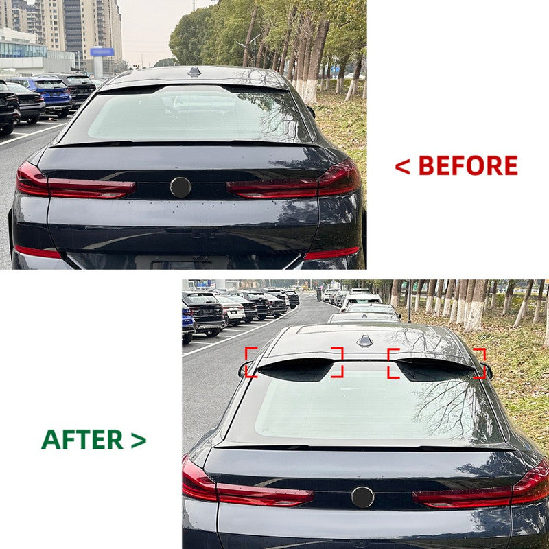 Car Craft Compatible With Bmw X6 G06 2019-2024 Rear Roof Trunk Wing Lip Spoiler Carbon Fiber Look Zst-668 Cf