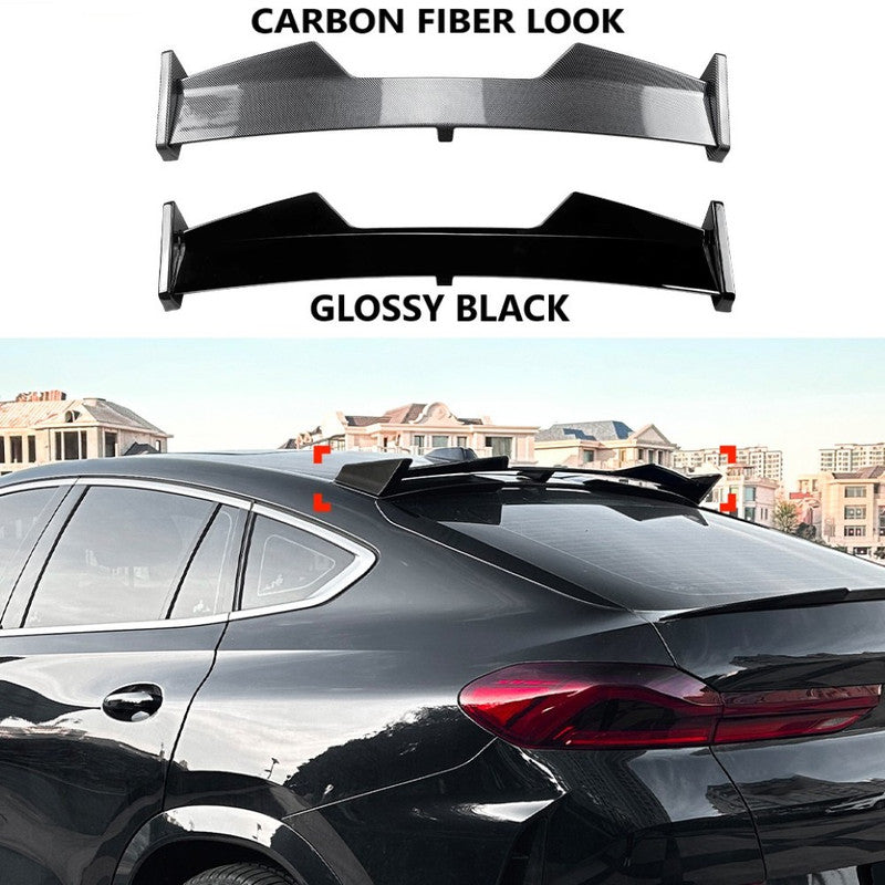 Car Craft Compatible With Bmw X6 G06 M Sport 2019+ Rear Trunk Boot Roof Wing Lip Spoiler Splitter Skirts Zst-935 Gb Glossy Black