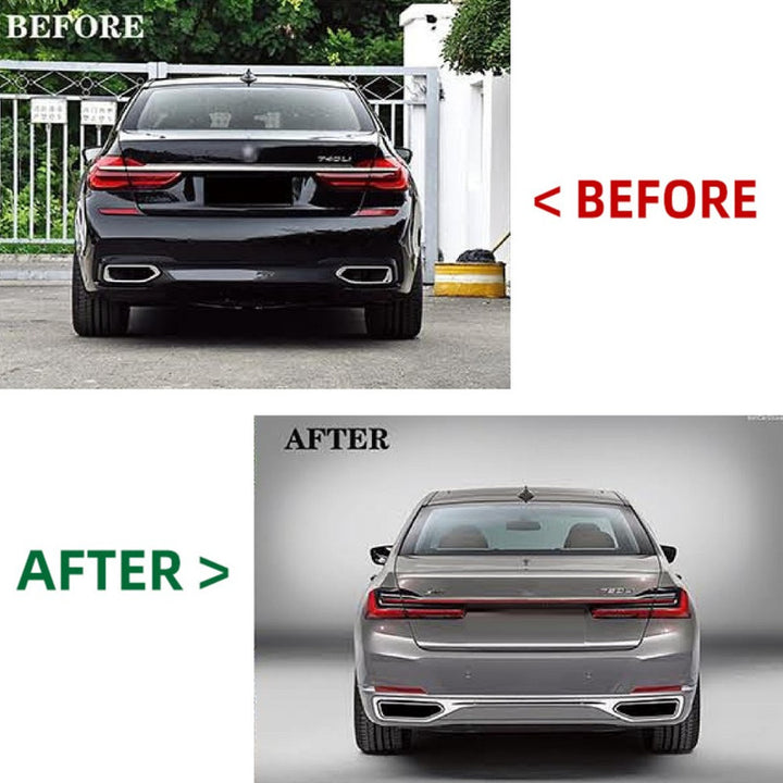 Car Craft Compatible With Bmw 7 Series G12 G70 2016-2020 To G12 G70 Lci 2021+ Luxury Line Upgrade Facelift Conversion Bodykit Bumper Hood Trunk Headlight Taillight