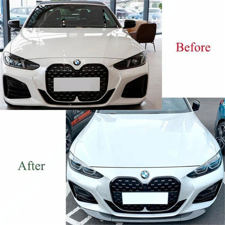 Car Craft Compatible With Bmw 4 Seires G22 M4 2020+ M Sports Bumper Front Lip Splitter Skirts Flag Carbon Fiber Look Zst-376 Cf Usa