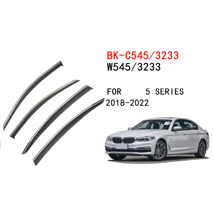 Car Craft Compatible With Bmw 5 Series G30 2018-2020 Rain Shine Side Window Wind Deflectors Rain Sun Guard Door Visor Doorvisor Deflector Visor Shades Ventvisor Strip CC-7672 - CAR CRAFT INDIA
