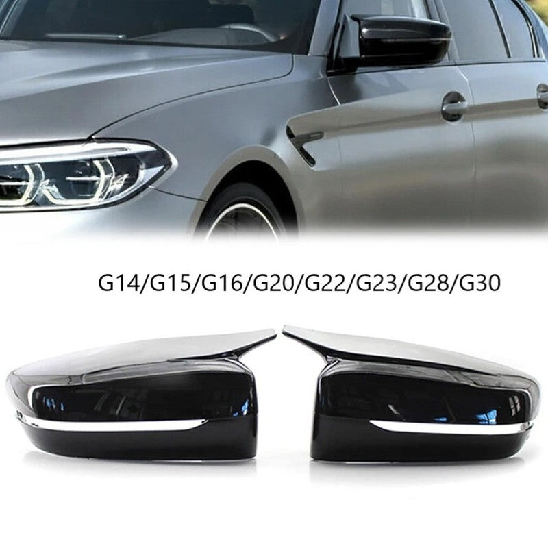 Car Craft Compatible With Bmw 4 3 Series G20 19-24 G22 5 Series G30 17-23 7 Series G12 16-23 8 Series G14 M3 M4 M5 M6 M7 Side Rear View Case Door Wing Cap Shell Housing Mirror Covers Glossy Black REG - CAR CRAFT INDIA