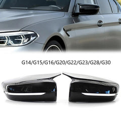 Car Craft Compatible With Bmw 4 3 Series G20 19-24 G22 5 Series G30 17-23 7 Series G12 16-23 8 Series G14 M3 M4 M5 M6 M7 Side Rear View Case Door Wing Cap Shell Housing Mirror Covers Glossy Black REG - CAR CRAFT INDIA