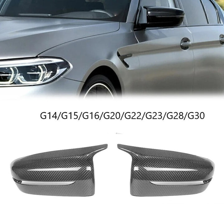 Car Craft Compatible With Bmw 4 3 Series G20 19-24 G22 5 Series G30 17-23 7 Series G12 16-23 8 Series G14 M3 M4 M5 M6 M7 Side Rear View Case Door Wing Cap Shell Housing Mirror Covers Carbon Look REG