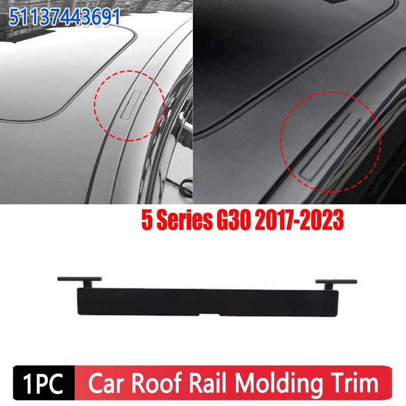 Car Craft Compatible With Bmw 5 Series G30 2017-2023 Car Roof Rail Molding Trim Luggage Rack Cover Plate 5117443691 Unpainted - CAR CRAFT INDIA