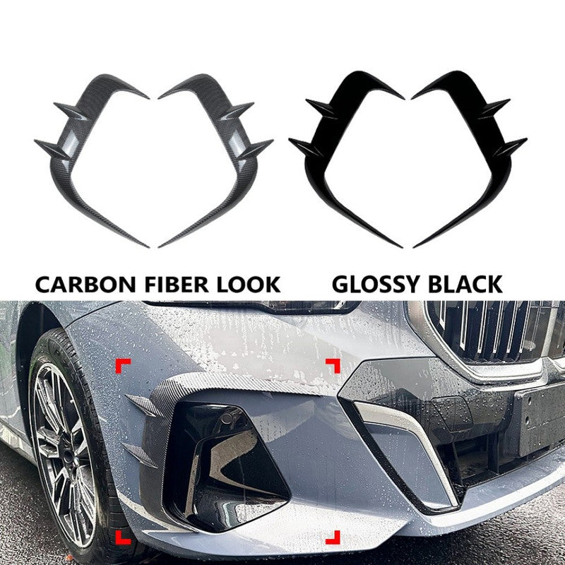 Car Craft Compatible With Bmw 5 Series G60 2024+ Front M Sports Bumper Fog Lamp Light Air Intake Wind Knife Trim Skirts Canard Splitters Carbon Fiber Look Zst-754 Cf