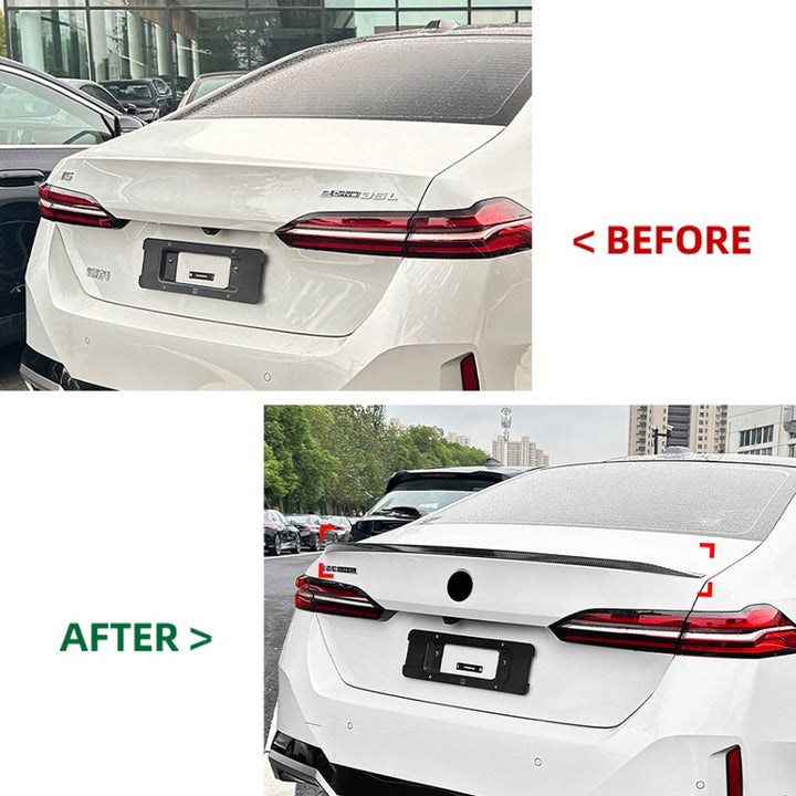 Car Craft Compatible With Bmw 5 Series I5 G60 2024+ Rear Trunk Boot Roof Wing Lip Spoiler Splitter Skirts M5 Style Zst-930 Glossy Black