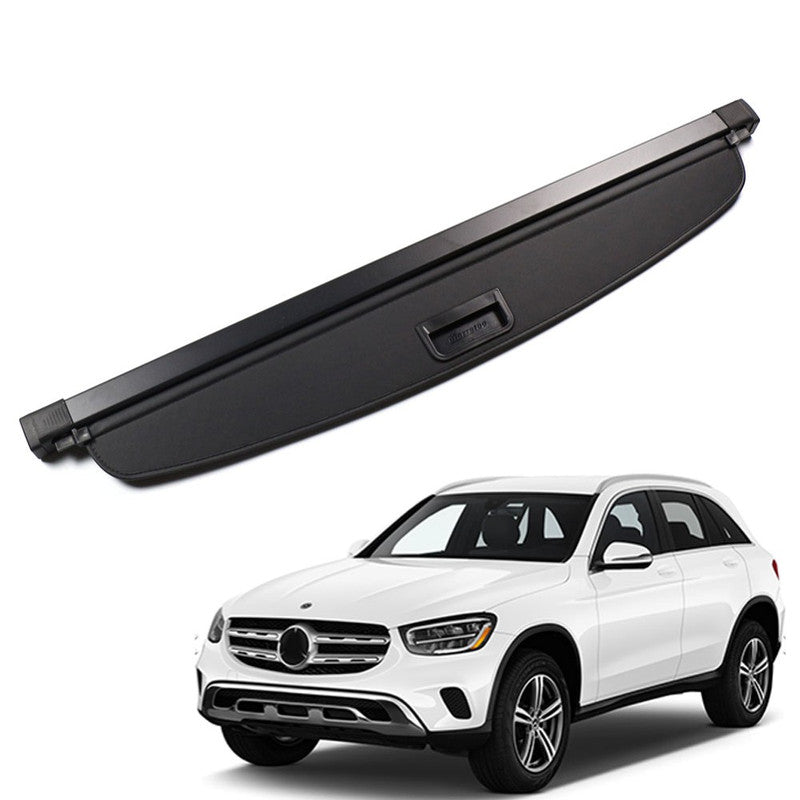 Car Craft Compatible With Mercedes Glc W253 2016-2023 Rear Trunk Boot Retractable Tonneau Parcel Curtain Rollling Tray Cargo Cover Black