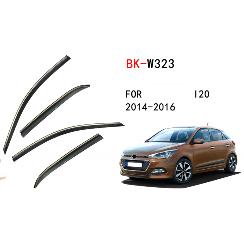 Car Craft Compatible With Hyundai I20 Elite 2014-2016 Rain Shine Side Window Wind Deflectors Rain Sun Guard Door Visor Doorvisor Deflector Visor Shades Ventvisor Strip CC-7694 - CAR CRAFT INDIA