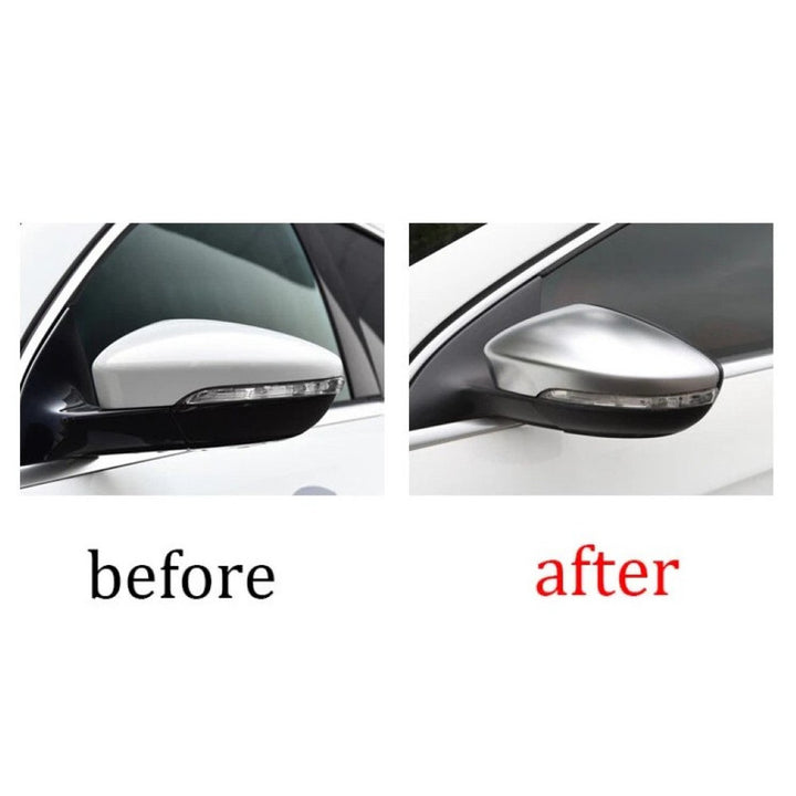 Car Craft Compatible With Vw Volkswagen Jetta Mk6 2015-2017 Upgrade Rear Side View Gli Style Mirror Cover Frame Trim Chrome Silver