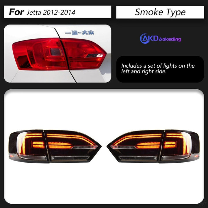 Car Craft Compatible With Volkswagne Vw Jetta 2011-2014 Car Rear Upgraded Tail Light Lamp Xenon Taillight Retrofit Upgrade Modified Led Drl Hid Smoke A