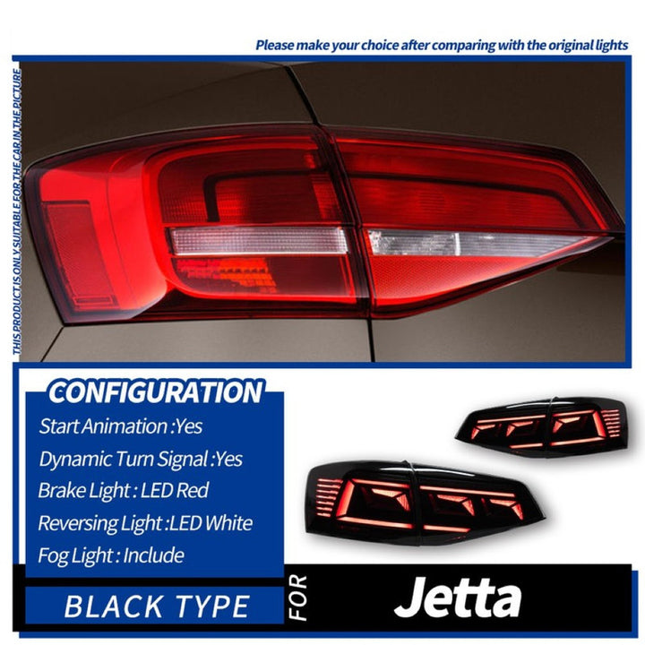 Car Craft Compatible With Volkswagne Vw Jetta 2015-2018 Car Rear Upgraded Tail Light Lamp Xenon Taillight Retrofit Upgrade Modified Led Drl Hid Smoke B