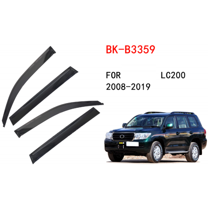 Car Craft Compatible With Toyota Lexus Land Cruiser Lexus Lx570 Lc200 2007-2019 Rain Shine Side Window Wind Deflectors Rain Sun Guard Door Visor Doorvisor Deflector Visor Shades Ventvisor Strip CC-7711 - CAR CRAFT INDIA