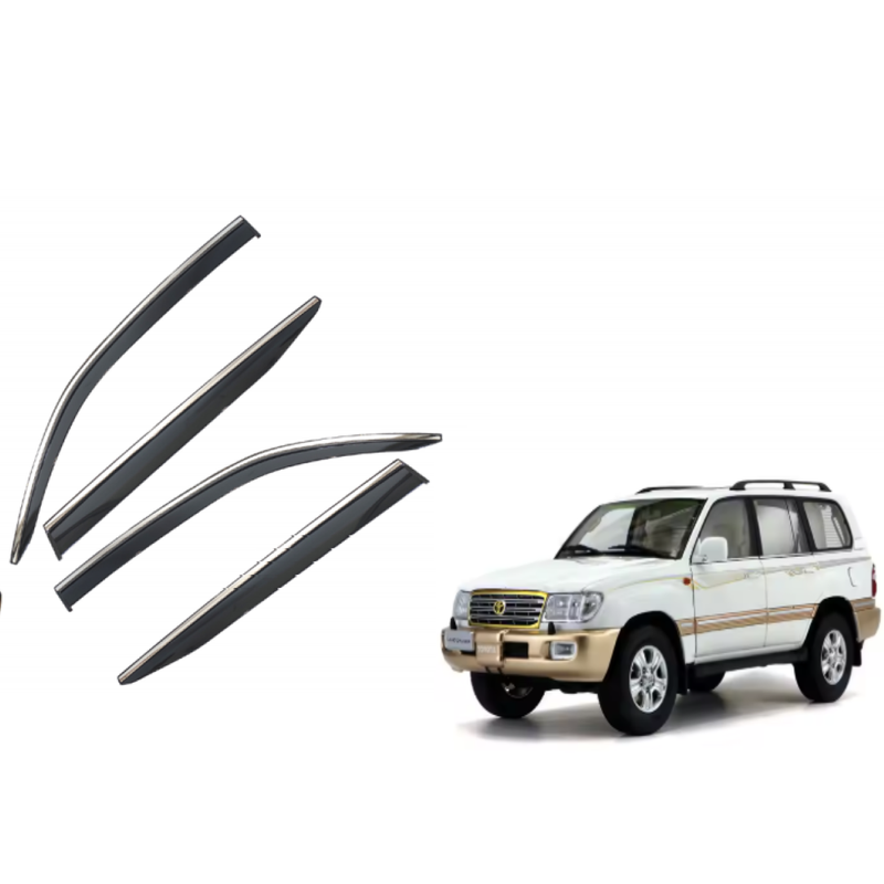 Car Craft Compatible With Toyota Land Cruiser Lc100 Lexus Lx470 2003-2007 Rain Shine Side Window Wind Deflectors Rain Sun Guard Door Visor Doorvisor Deflector Visor Shades Ventvisor Strip CC-7758 - CAR CRAFT INDIA