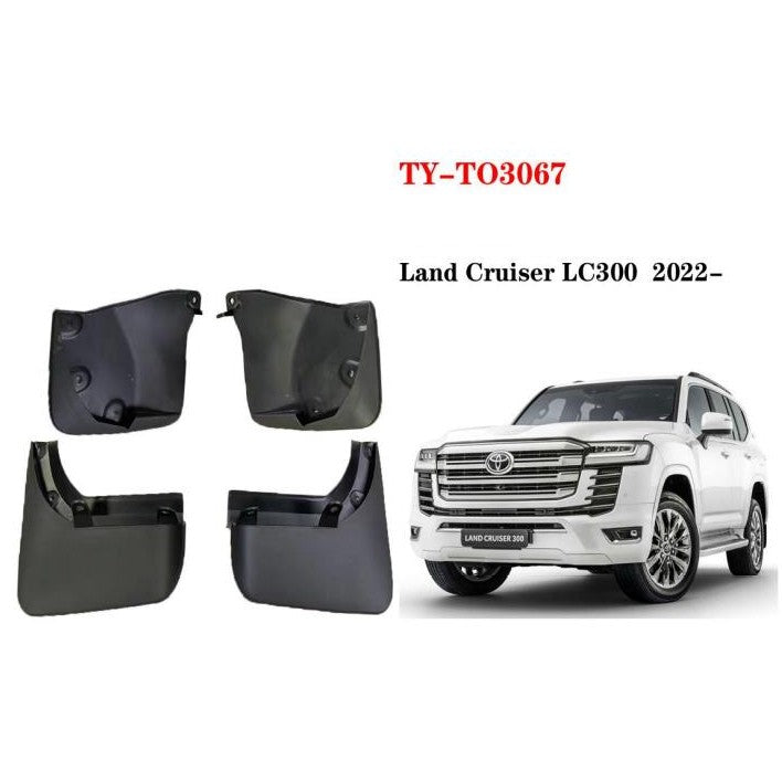 Car Craft Compatible With Toyota Land Cruiser Lc300 2022+ Car Tyre Mudflaps Mud Flap Mud Guard Fender Splash Guard To3067 CC-7323 - CAR CRAFT INDIA