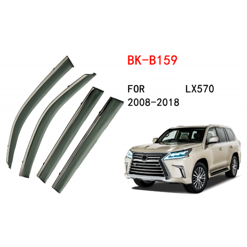 Car Craft Compatible With Toyota Land Cruiser Lc200 Lexus Lx570 2008-2018 Rain Shine Side Window Wind Deflectors Rain Sun Guard Door Visor Doorvisor Deflector Visor Shades Ventvisor Strip CC-7757 - CAR CRAFT INDIA