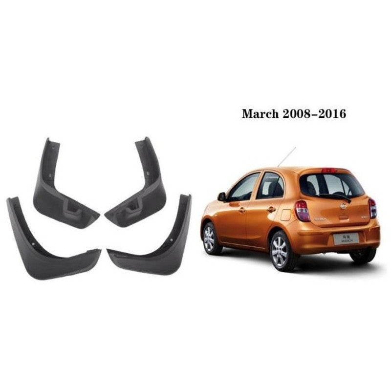 Car Craft Compatible With Nissan Micra 2008-2016 Car Tyre Mudflaps Mud Flap Mud Guard Fender Splash Guard Ni1026 CC-7354 - CAR CRAFT INDIA