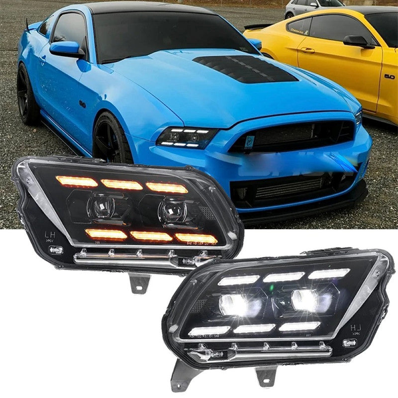 Car Craft Compatible With Ford Mustang Shalby 2013-2014 Car Front Upgraded Head Light Lamp Xenon Headlight Retrofit Upgrade Modified Led Drl Hid A