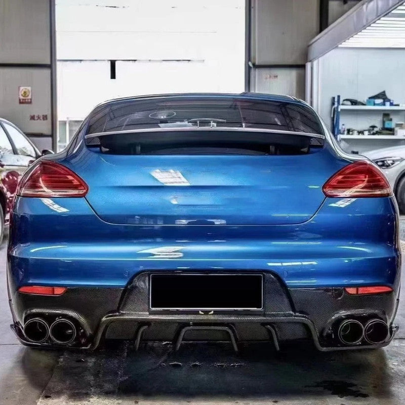 Car Craft Compatible With Porsche Panamera 2014-2016 970.2 Rear Bumper Lip Splitter Diffuser Real Carbon Fiber Fxx Style CC-8551 - CAR CRAFT INDIA