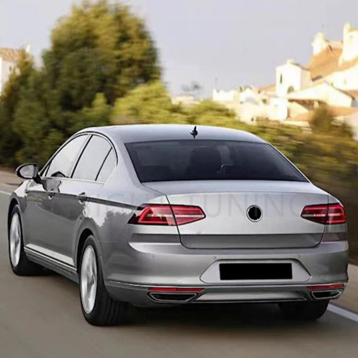 Car Craft Compatible With Vw Volkswagen Passat B8 2016-2019 Upgrade Facelift Convert To B8 R Line Style Rear Bumper After Lip Diffuse Splitter Skirts