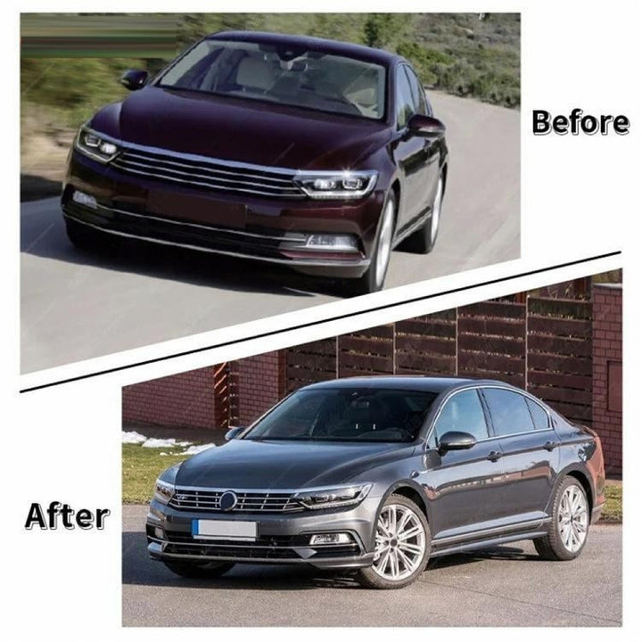 Car Craft Compatible With Vw Volkswagen Passat B8 2016-2019 Upgrade Facelift Convert To B8 R Line Style Front Bumper Bodykit