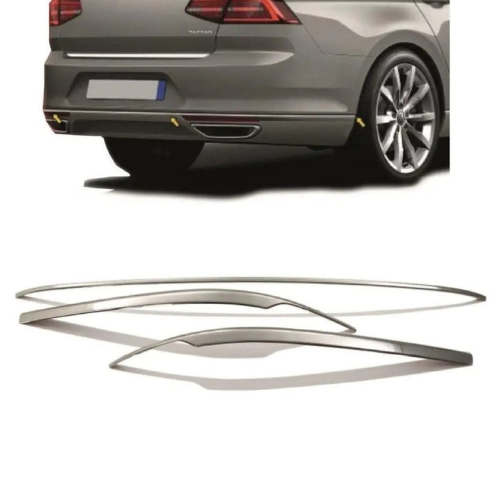 Car Craft Compatible With Vw Volkswagen Passat B8 2016-2019 R Line Rear Bumper Chrome Moulding Trim